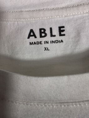 ABLE White Crewneck Tee - XL